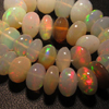 7 inches - AAAAA - Tope Grade Truly Awesome - Ethiopian Opal - Smooth Polished Rondell Beads Huge Size 6 - 9 mm approx